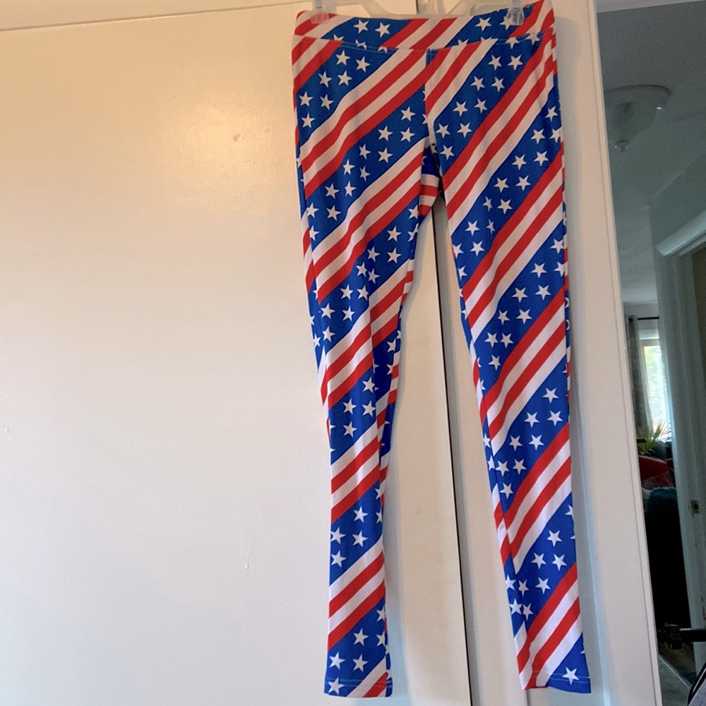 Tipsy Elves Novelty American Flag Leggings